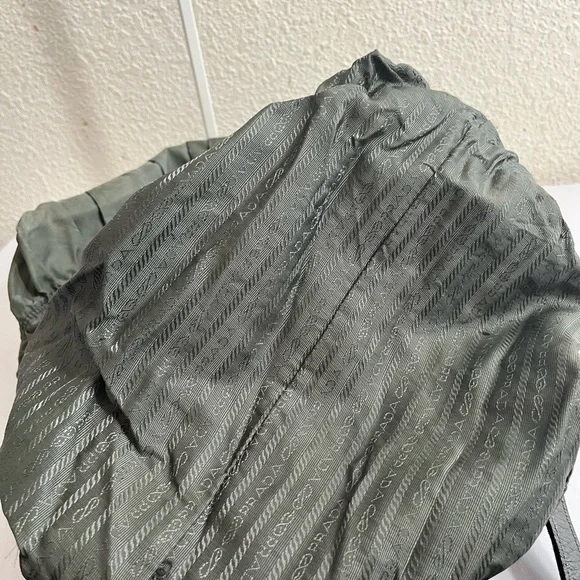 Prada Olive Green Quilted Nylon Tote with Gold Hardware - Picture 5 of 16